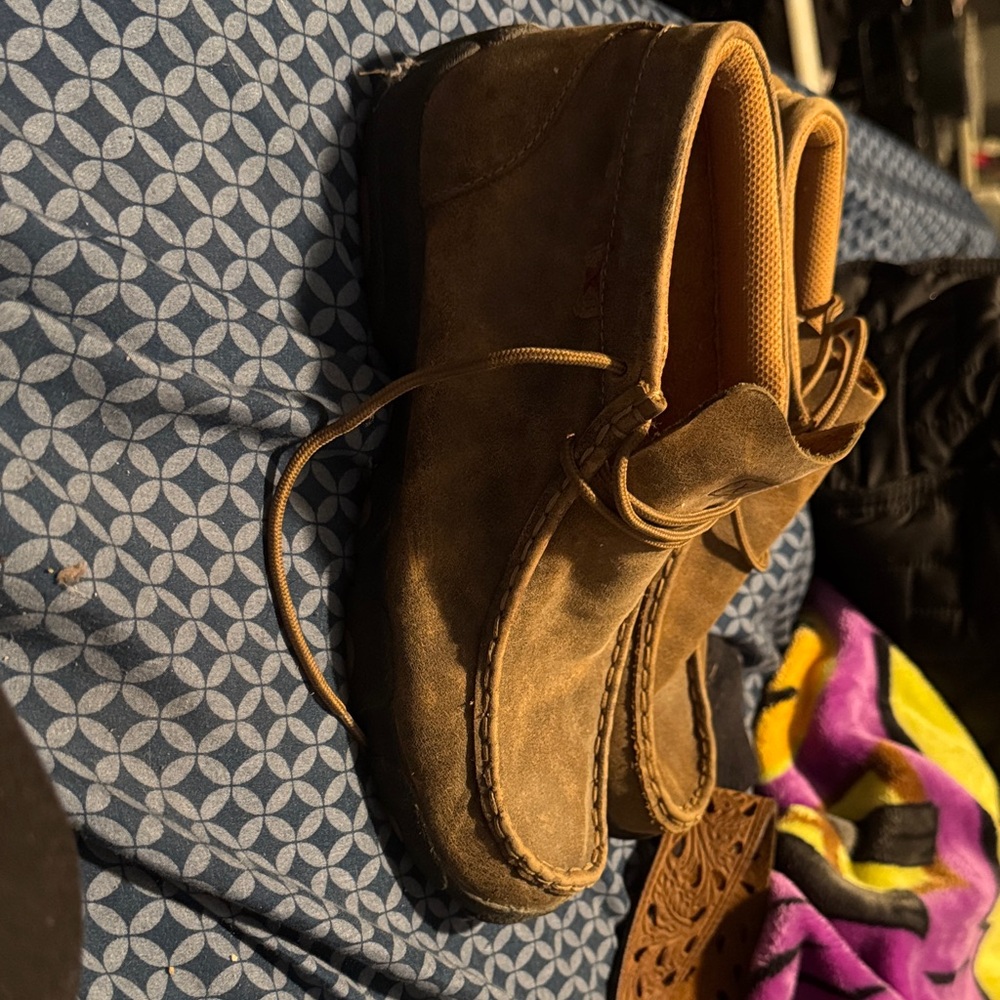 Twisted X Kids Brown Suede Lace-Up Boots
